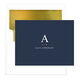 Initial Gold Indicator Folded Note Cards with Lined Envelopes Image 3 of 8